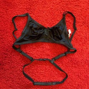 3/$25 vintage 80s black halter low back bra NWOT